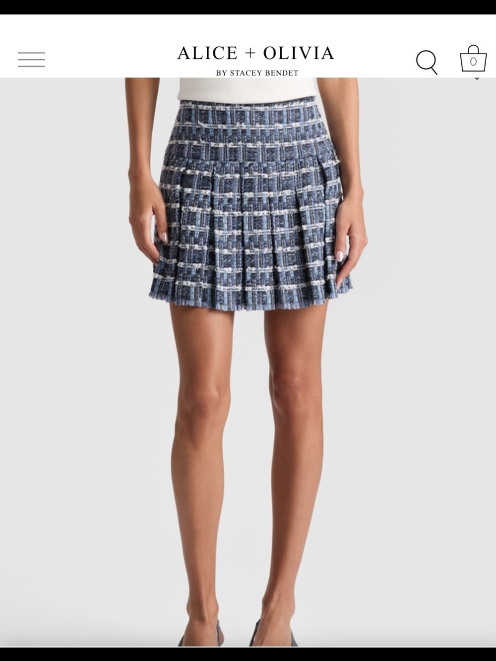 NWT Alice + Olivia  blue skirt